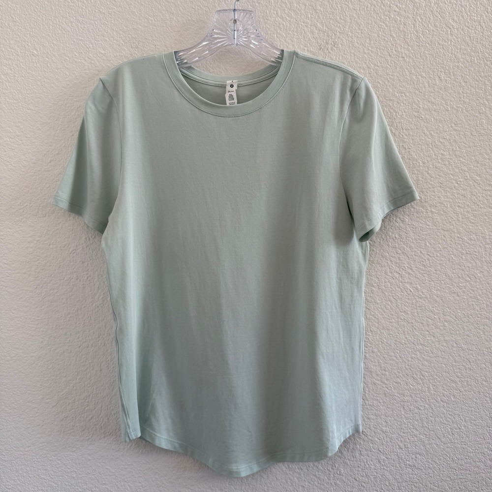 Lululemon Love Crewneck Short Sleeve T-Shirt in Palm Court Pima Cotton 4